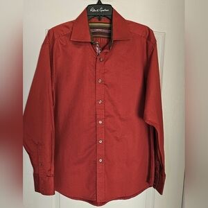 Robert Graham Men's Casual Red Button Down Shirt Size Large.